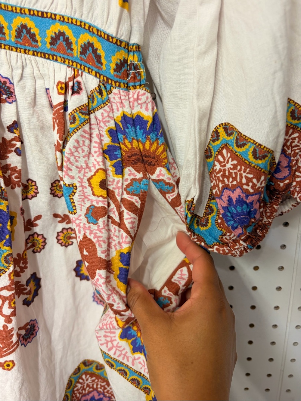 Cleobella Leigh Floral Paisley Puff-Sleeve Mini Dress - Picture 9 of 12